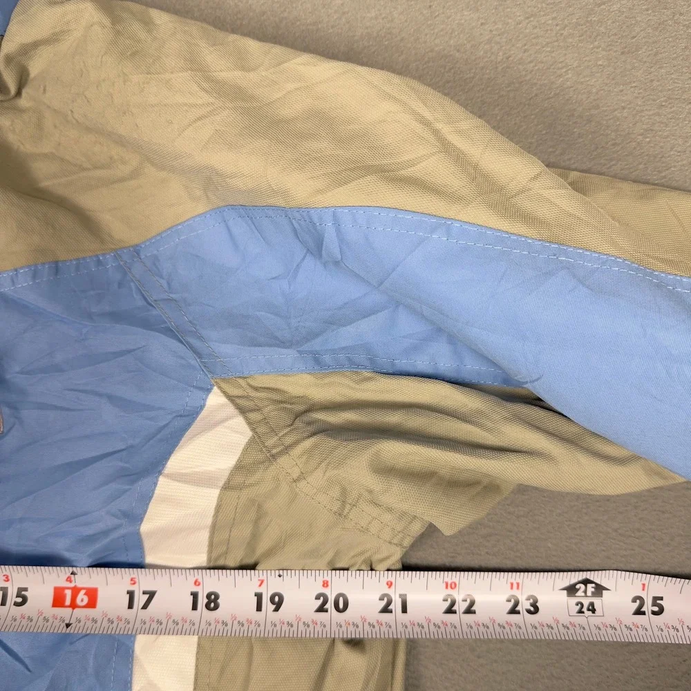 The North Face Summit Series Gore-Tex Shell Jacket Mens Large Blue Tan Hooded